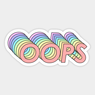 Oops Sticker